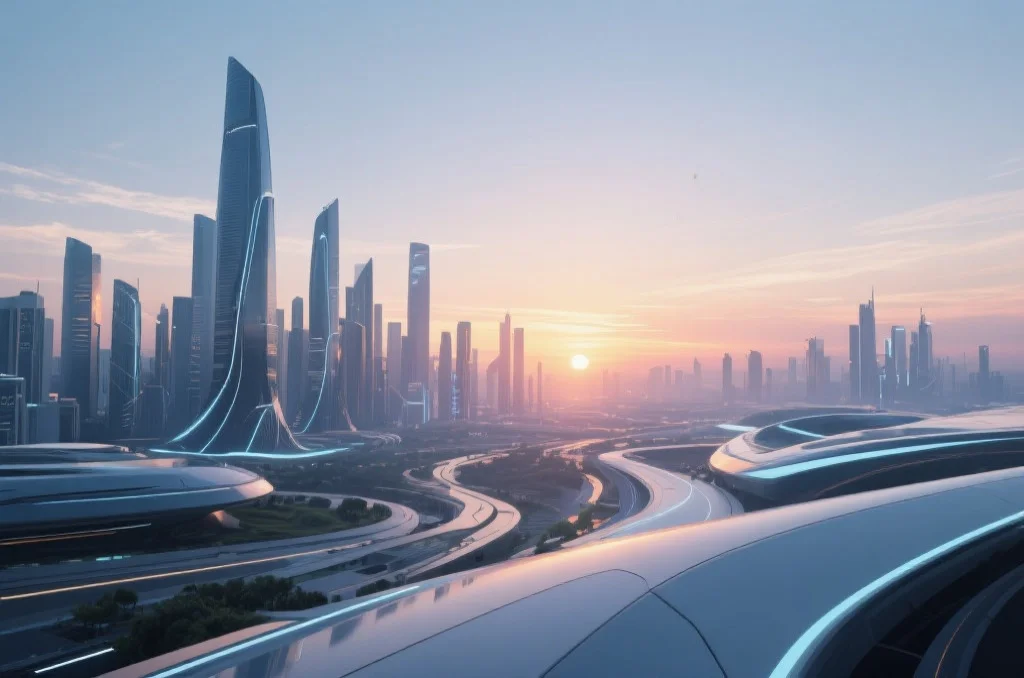 未来趋势展望中的高科技城市